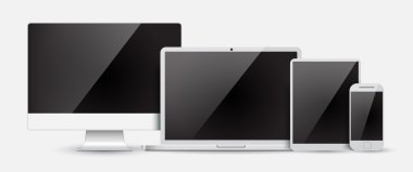 Bilgisayar monitör, dizüstü bilgisayar, tablet ve cep telefonu ayarla 