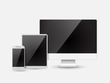 Modern aygıt - monitör, bilgisayar, telefon, tablet 