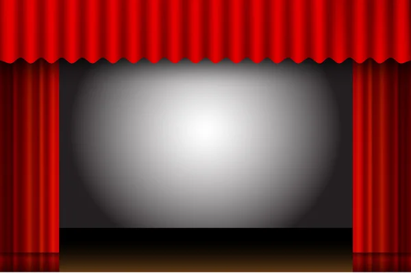 红色的窗帘架 — 图库矢量图片