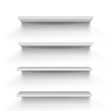 Dört kitap rafı kümesi