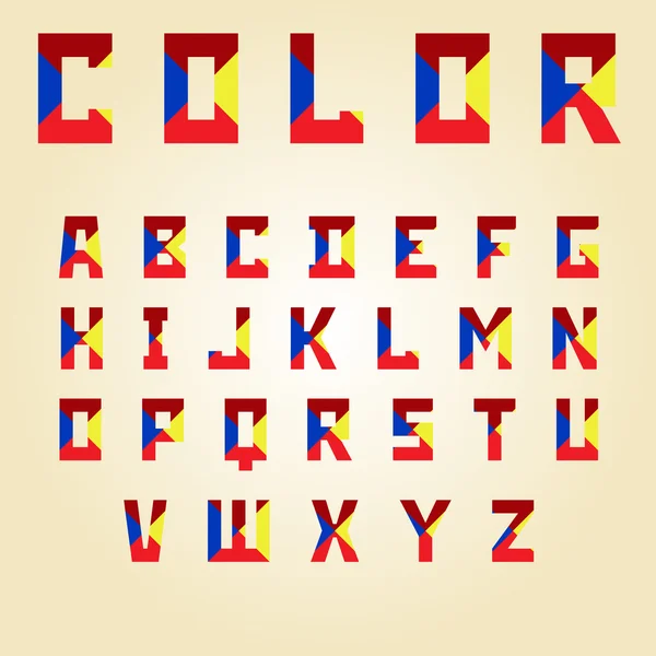 Alphabet couleur abstrait — Image vectorielle