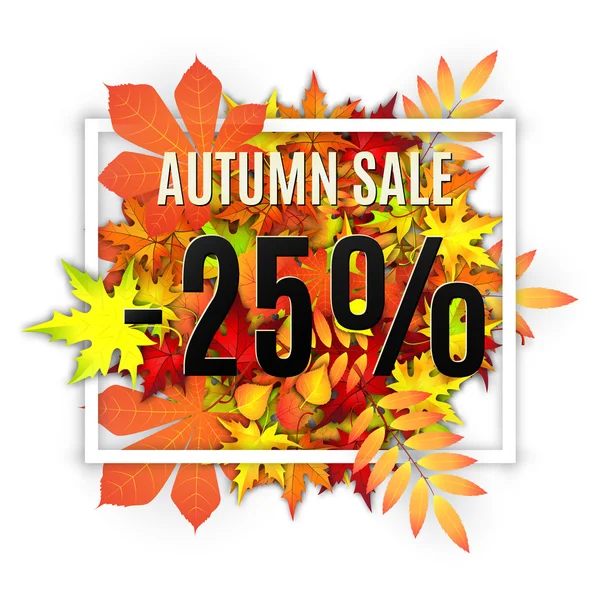 Autumn sale vector banner — Stock Vector