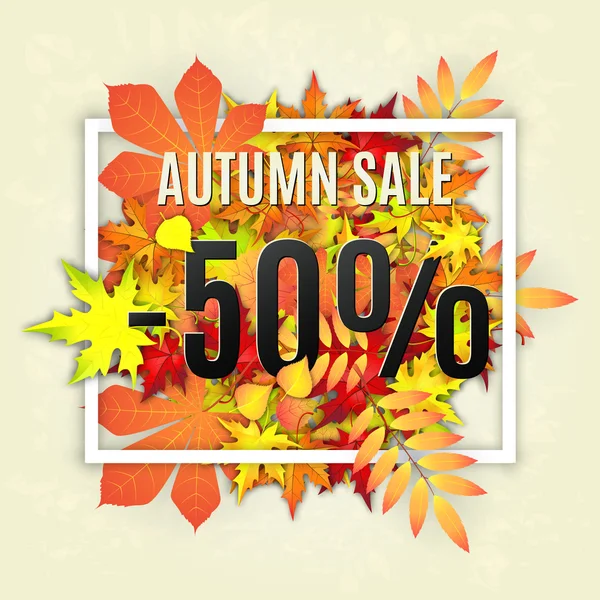 Venta otoño vector banner — Vector de stock