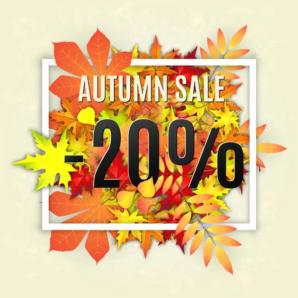Autumn sale vector banner — Stock Vector