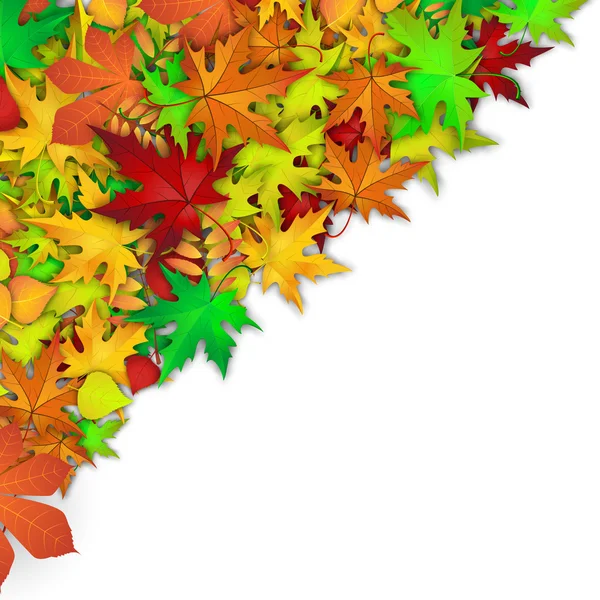 Sfondo vettoriale con foglie colorate autunno — Vettoriale Stock