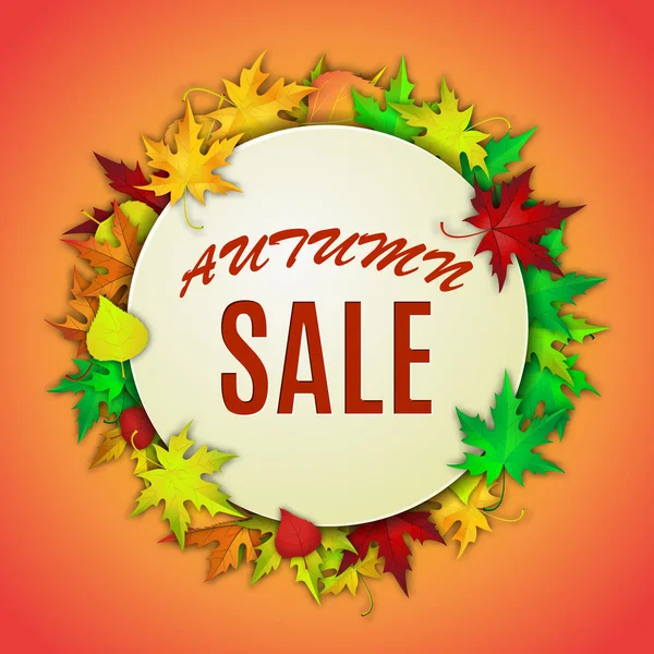 Autumn sale, — Stock Vector