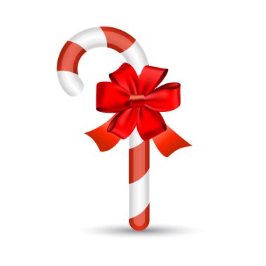Noel Candy Cane kırmızı yay ile