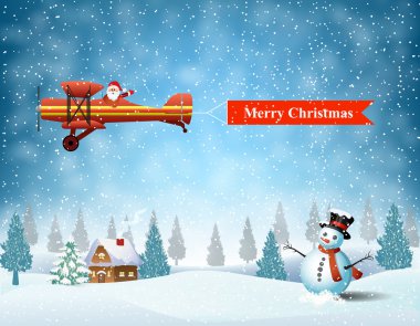 Noel Baba ile hafif uçak