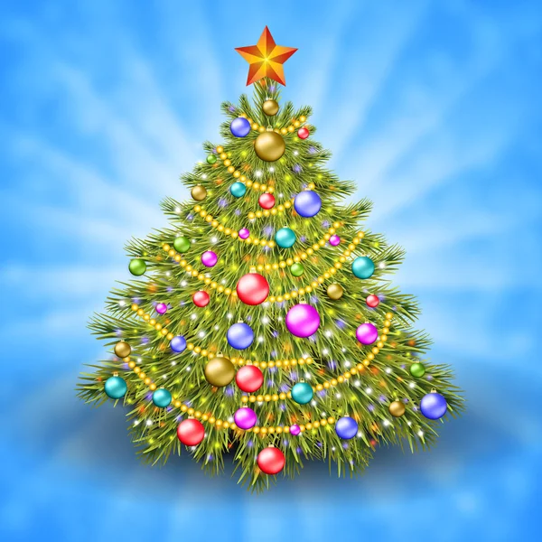 Χριστουγεννιάτικο δέντρο φόντο — Διανυσματικό Αρχείο
