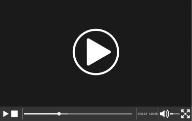 Video oynatıcı şablon web için,