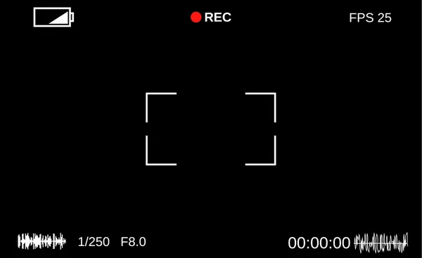 De zoeker van de camera. Sjabloon matglas van de camera. — Stockvector