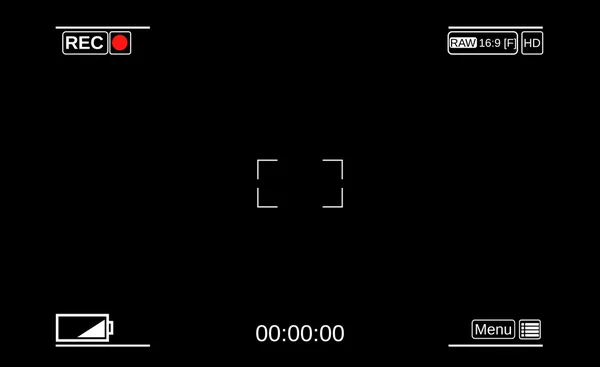 相机的取景器。聚焦相机的屏幕模板. — 图库矢量图片