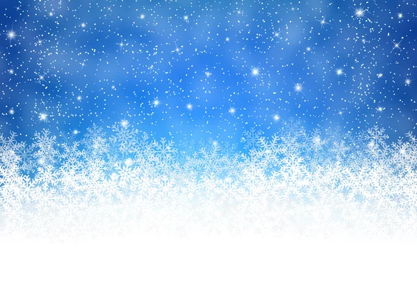 Vintern bakgrund med skinande ljus — Stock vektor
