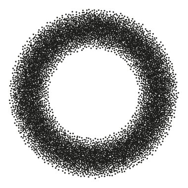 Soyut yarı ton Dotwork dairenin Banner.