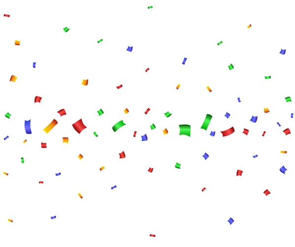 Färgglada firande banner konfetti. — Stock vektor