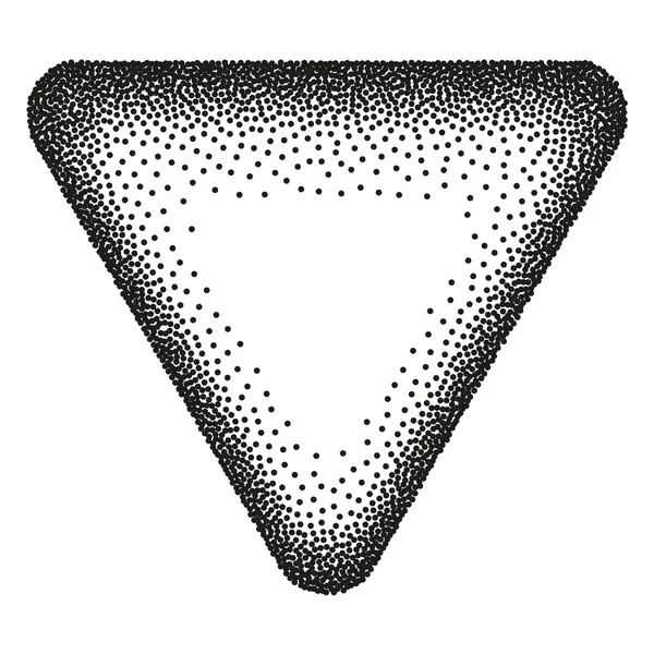Анотація напівтонових фону. Dotwork трикутник. — стоковий вектор