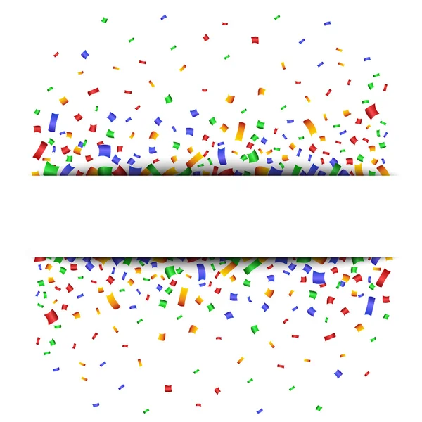 Färgglada firande bakgrund med konfetti. — Stock vektor