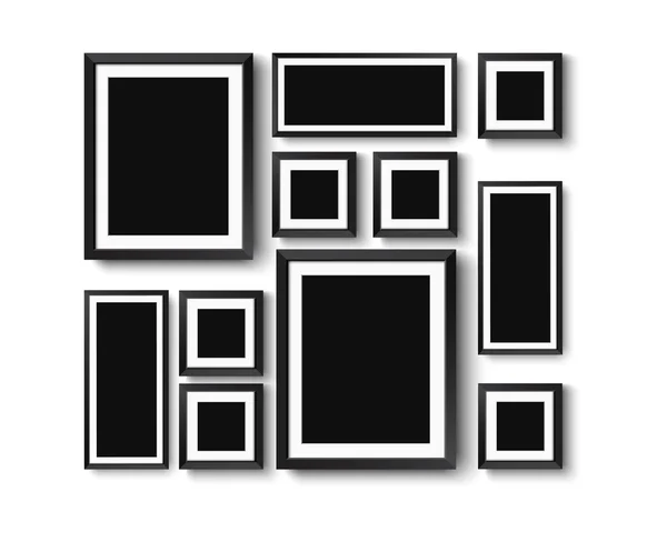 Set of picture frames — Stock Vector