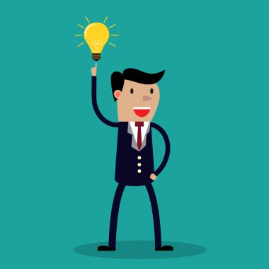 cartoon businessman show idea