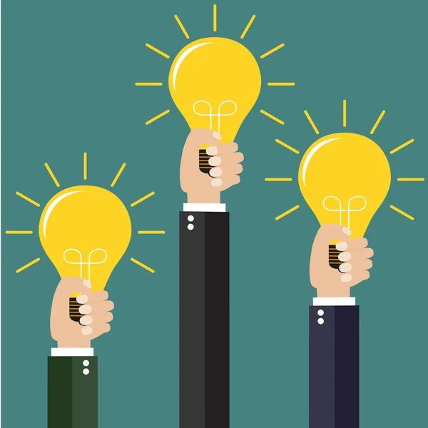 Modern idea innovation light bulb concept. — Stock Vector