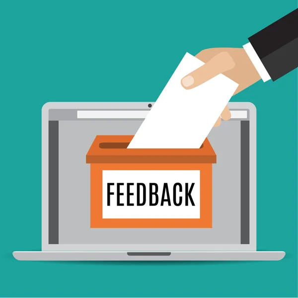 Concetto feedback online . — Vettoriale Stock