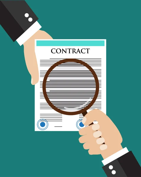 Концепция проверки контрактов . — стоковый вектор