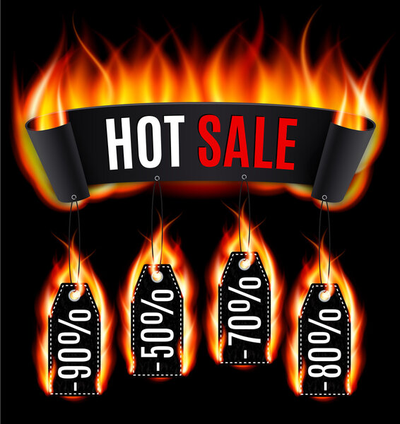 Black realistic curved Ribbon.