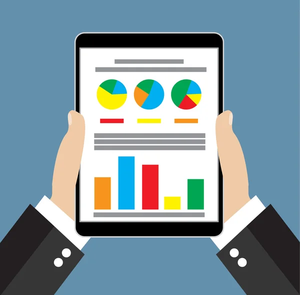 İşadamı el holding tablet