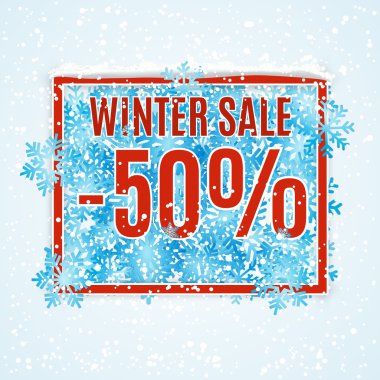 winter sale vector banner