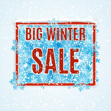 winter sale vector banner