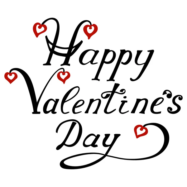 Feliz día de San Valentín letras — Archivo Imágenes Vectoriales