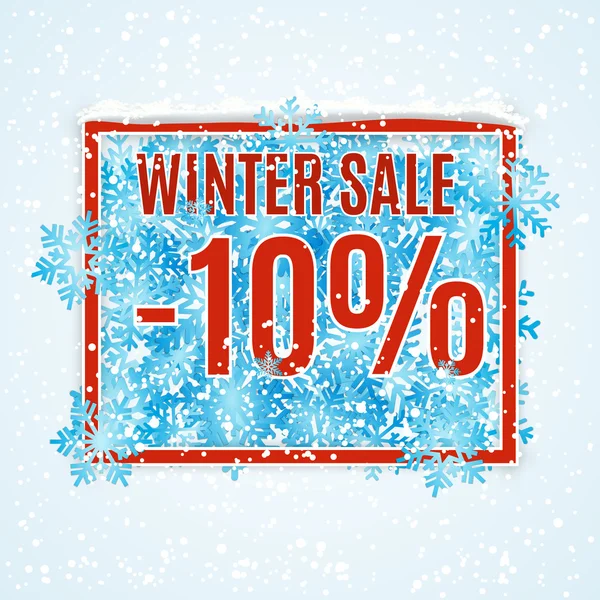 Winter sale vector banner — Stok Vektör