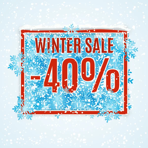 Winter sale vector banner — Stok Vektör