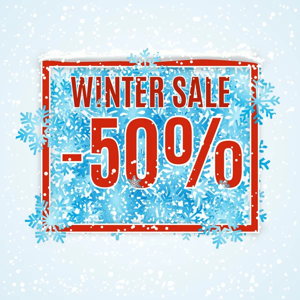 Winter sale vector banner — Stok Vektör