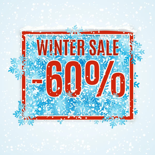 Banner vetorial de venda de inverno — Vetor de Stock