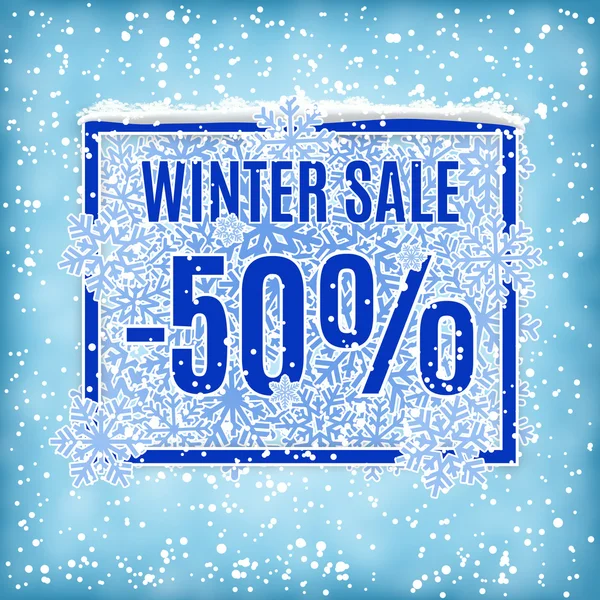 Banner vetorial de venda de inverno — Vetor de Stock