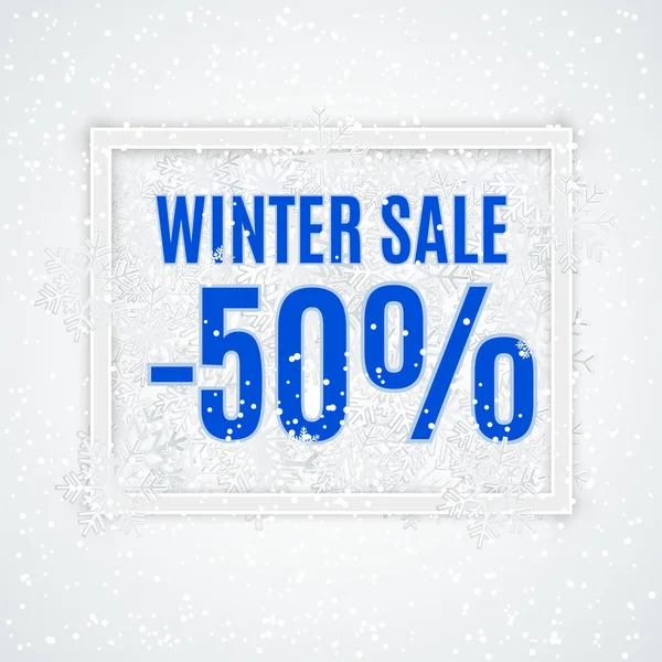 Winter sale vector banner — Stock Vector