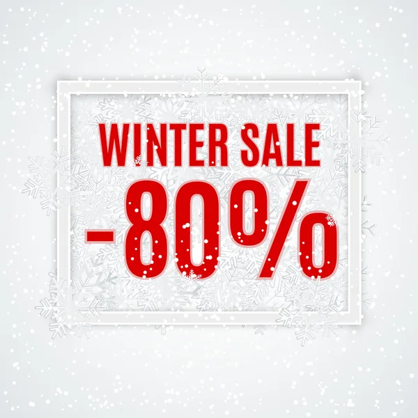 Winter sale vector banner — Stok Vektör