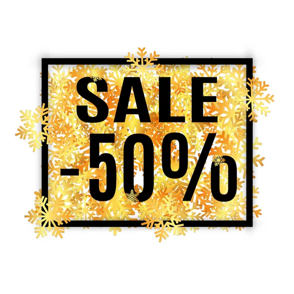 Gold sale vector banner — Stock Vector