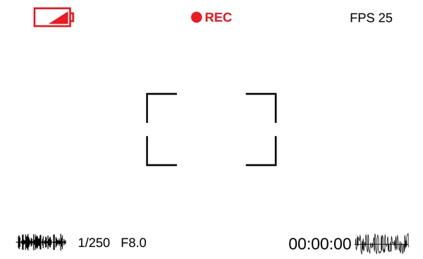 Template focusing screen of the camera. — Stock Vector