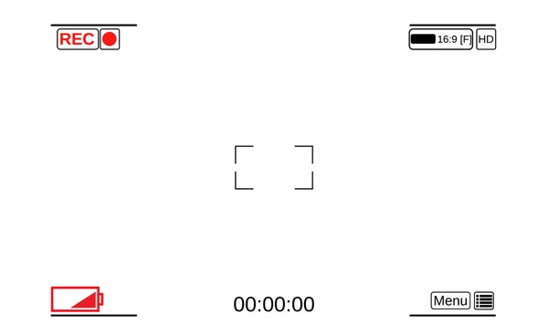 Schermo di messa a fuoco modello della fotocamera . — Vettoriale Stock