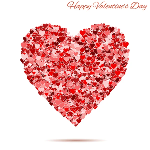 San Valentino vintage cuore rosso — Vettoriale Stock