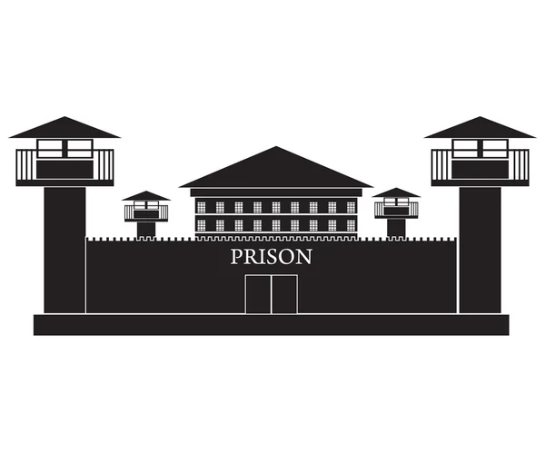 监狱建筑的插图 — 图库矢量图片