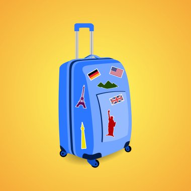 Funky çıkartmaları çantayla vtravel