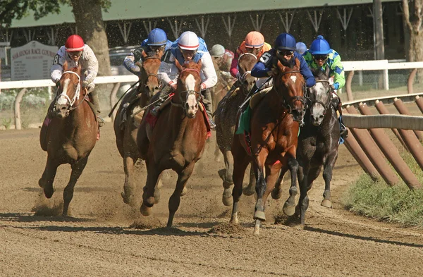 Ganhando sua primeira corrida — Fotografia de Stock