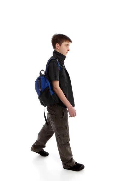 Estudante adolescente andando — Fotografia de Stock