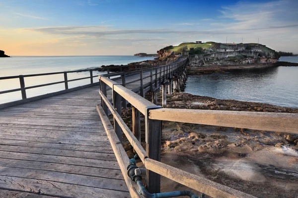 Nascer do sol em Bare Island Austrália — Fotografia de Stock