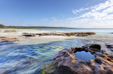 Düz Rock Creek Hyams Beach Güney ucunda