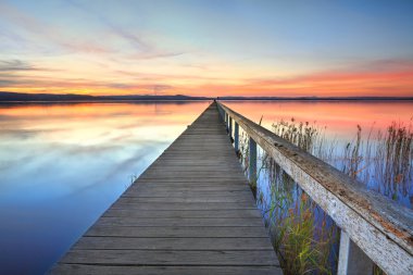 Sunset at Long Jetty Tuggerah Lake NSW Australia clipart