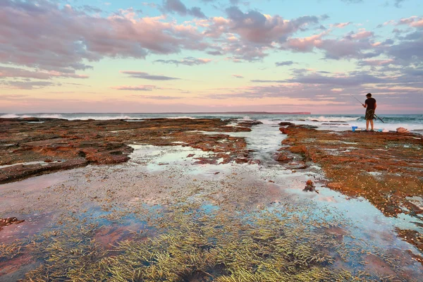Pôr do sol em Vincentia NSW Austrália — Fotografia de Stock